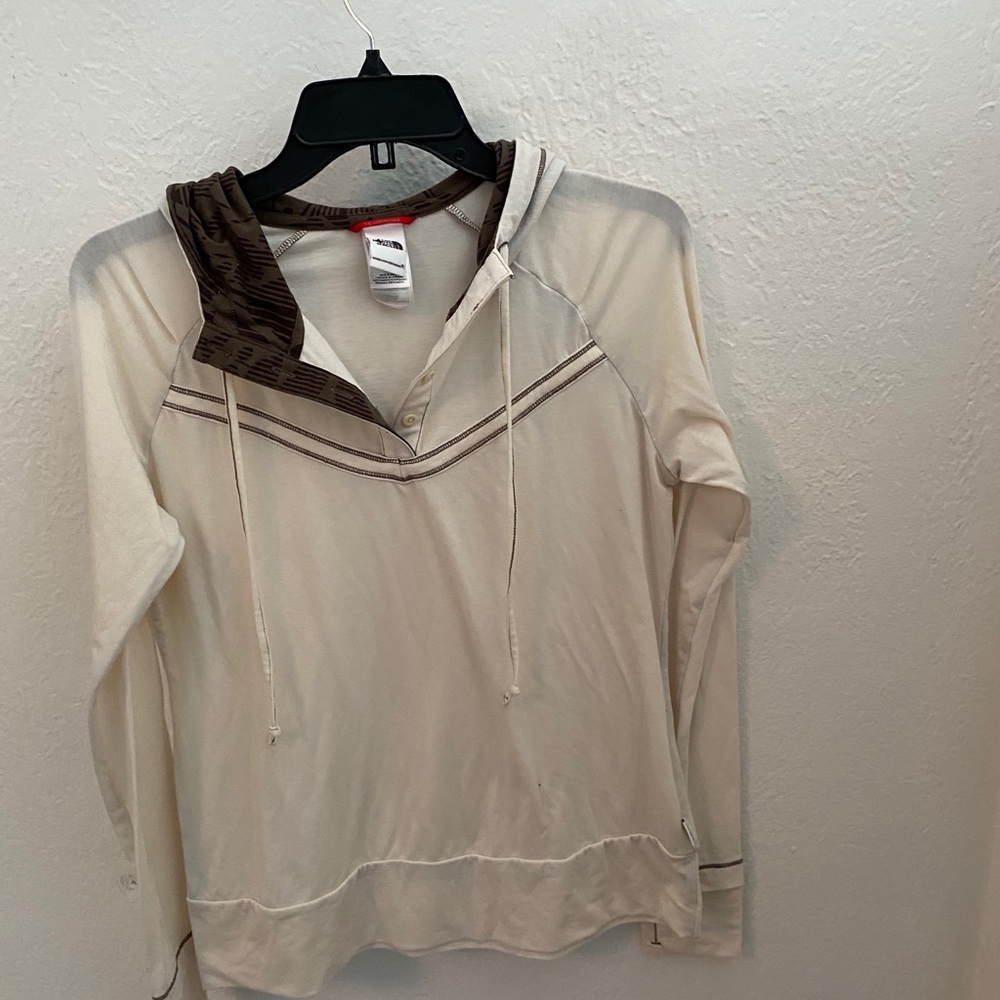 The north face vintage long sleeve hooded shirt